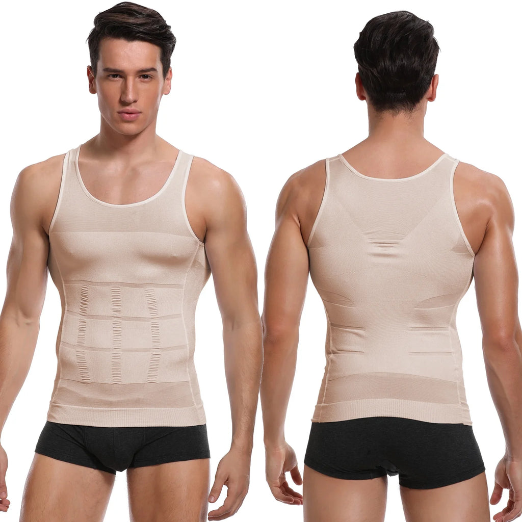 Mens Compression Undershirts Body Shaper Vest Tank Tops E189