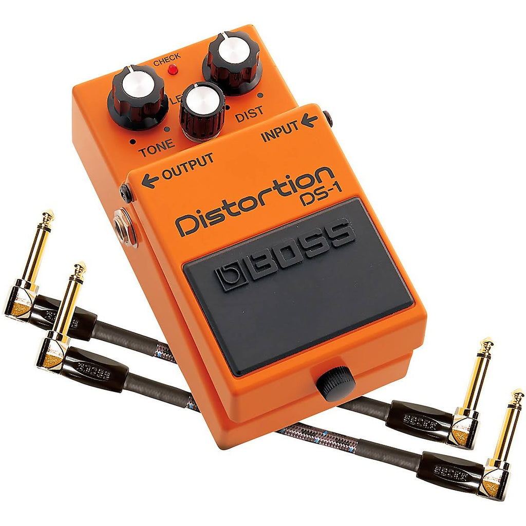 DS-1 Distortion Effects Pedal with Two 6-Inch Jumper Cable G215