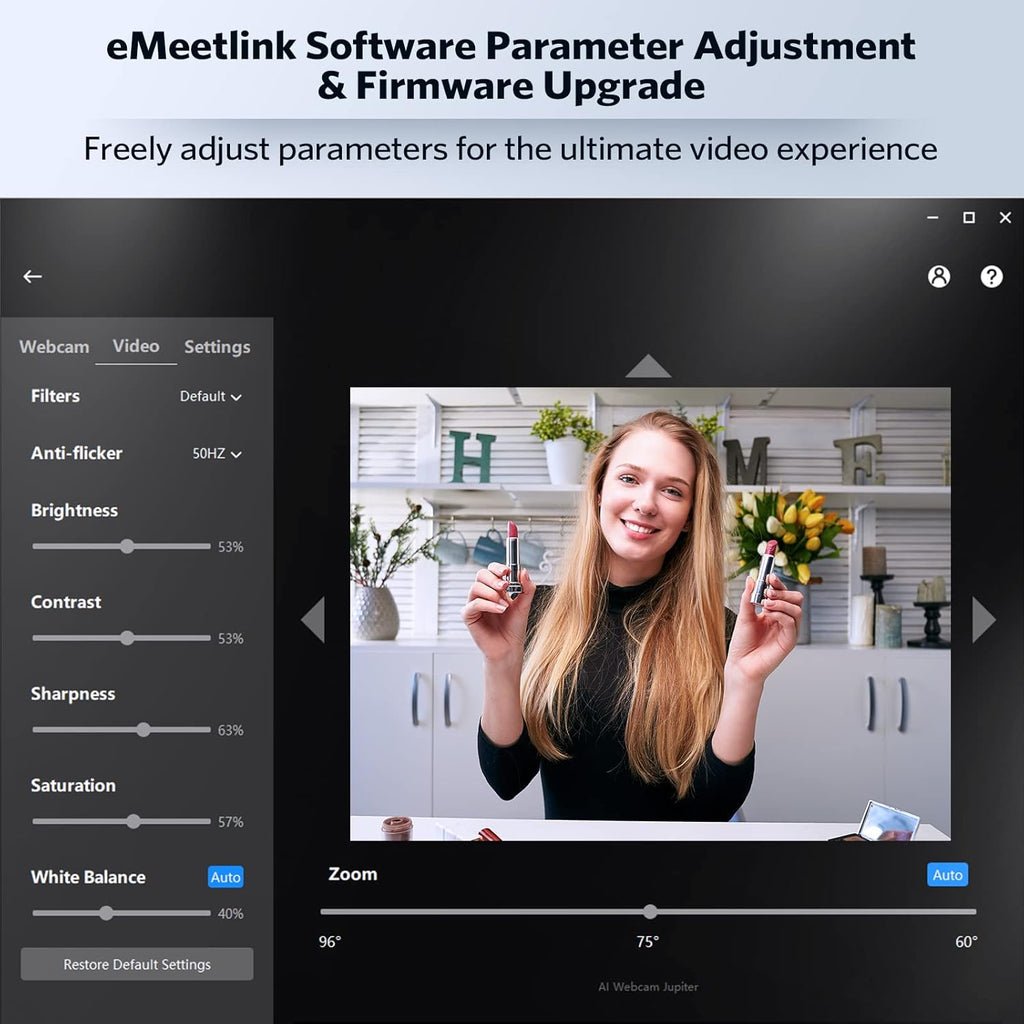 3 in 1 1080P 60FPS Webcam with Microphone and Speaker I28422
