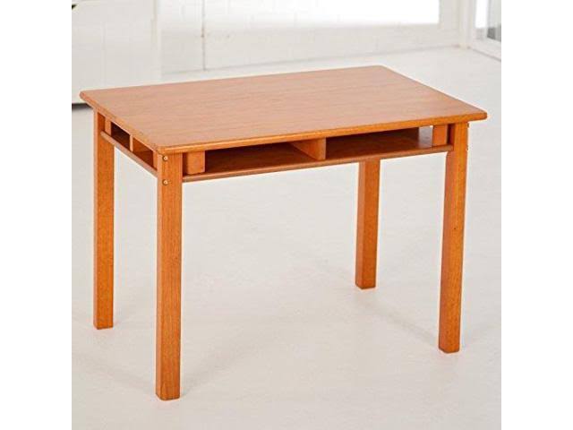 Childrens Rectangular Table and 2 Chairs Set, Walnut N97799