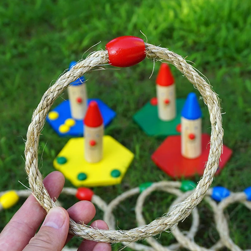 30 PCS Natural Rope Throwing Toss Rings U9825