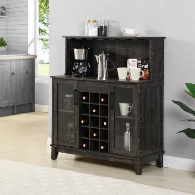 Charcoal Home Bar Cabinet J232896