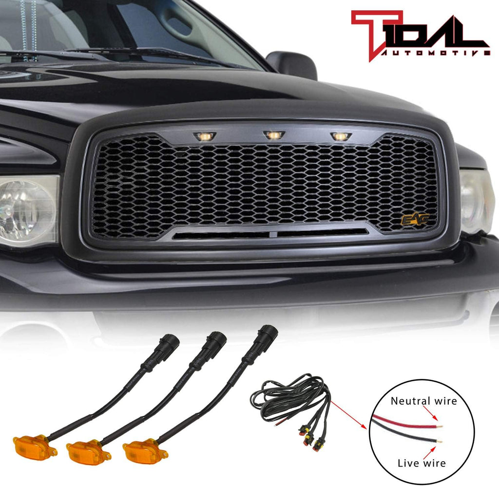 ABS Upper Grille with Amber LED Lights for Ram 1500/2500/3500 M588