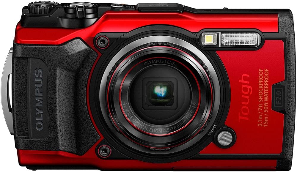 Red Waterproof Camera Action Bundle with 50 Piece Accessory Kit V834