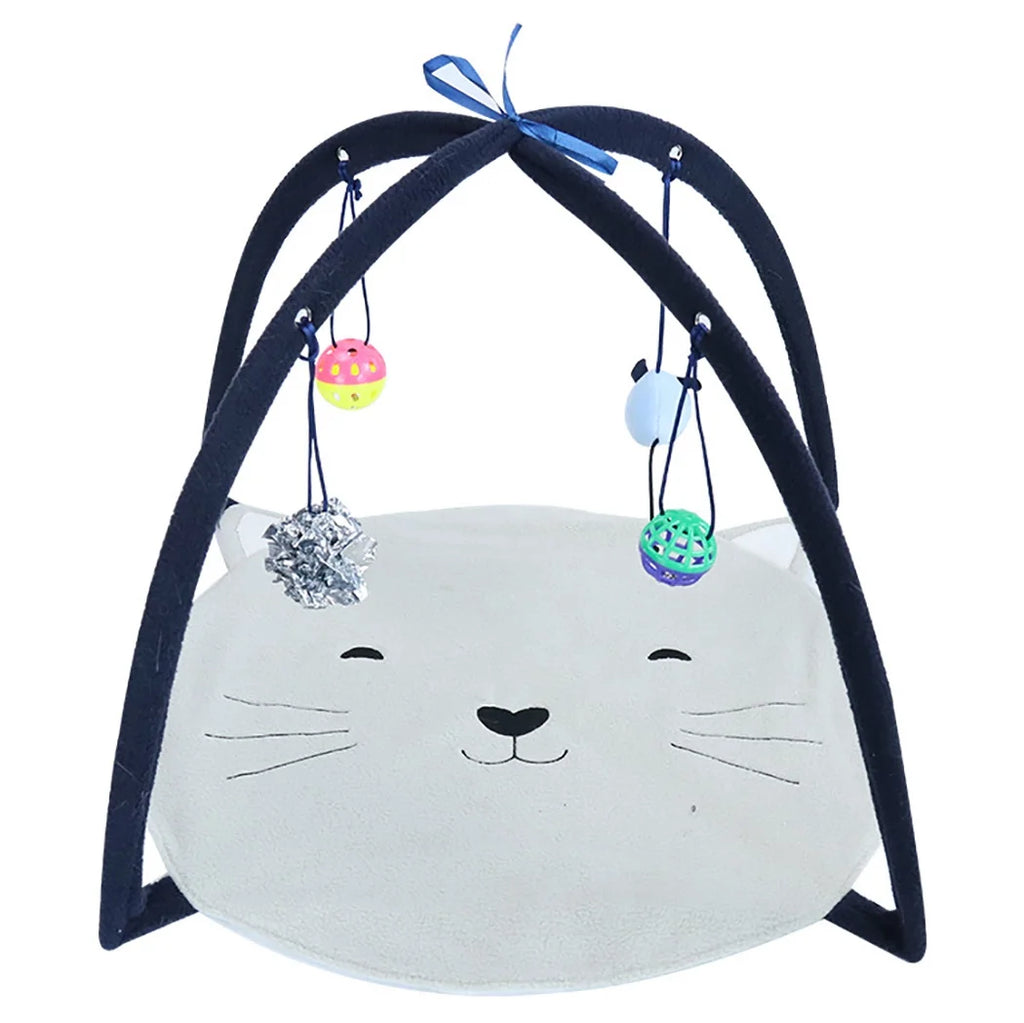 Foldable Cat Play Tent with Hanging Toys W396