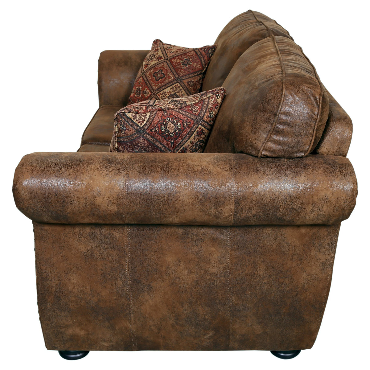 Brown Leather-Look Loveseat U173178