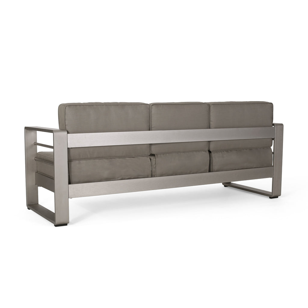 Aluminum and Sunbrella Outdoor 3 Seater Sofa with Cushions T693514