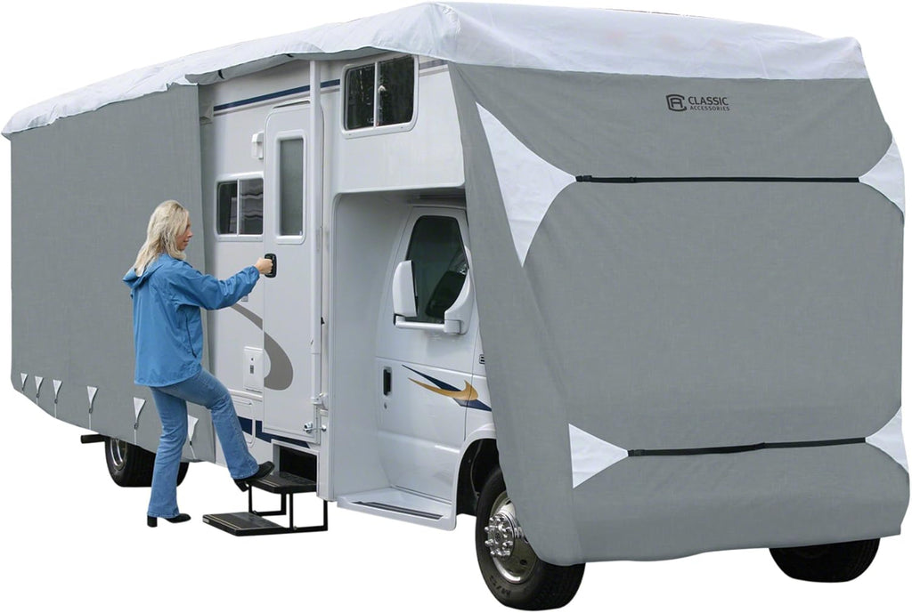 Grey Class C RV Cover Y260125