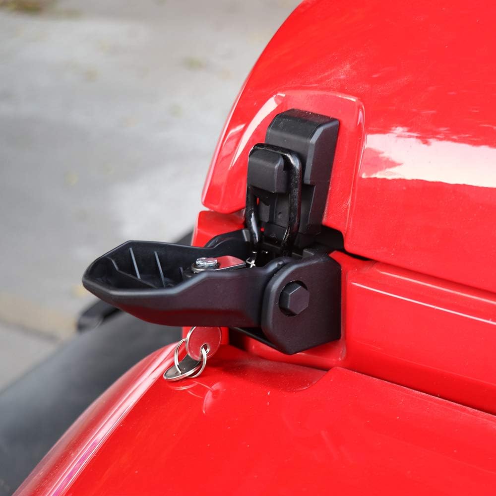 Black Locking Hood Latch Kit for Jeep Wrangler JL & Gladiator JT, 1 Pair W741848