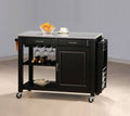 Black Kitchen Cart with Granite Top W875738