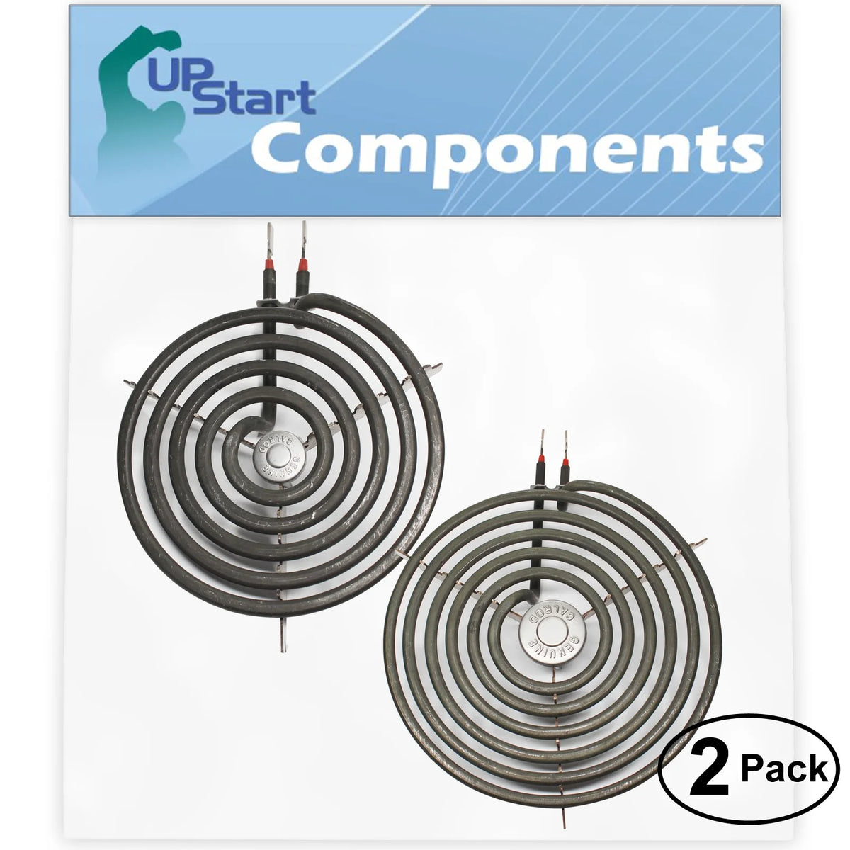 2-Pack 8 inch 6 Turns & 6 inch 5 Turns Surface Burner Elements for Range, Stove & Cooktop S26587