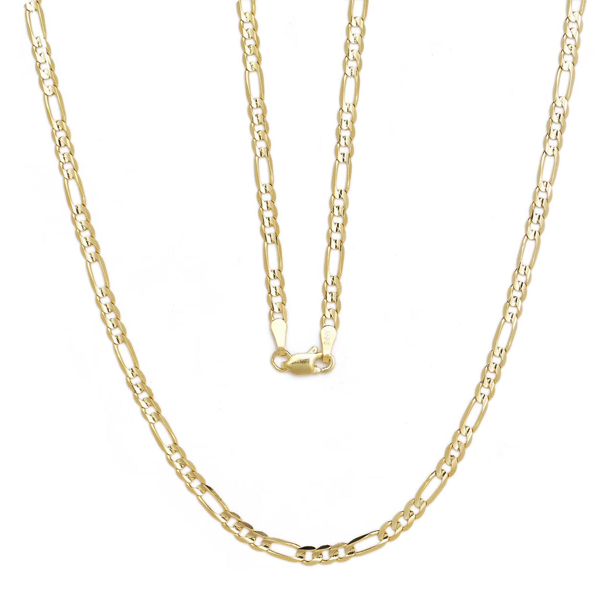 10k Yellow Gold Figaro Link Chain Necklace Z816