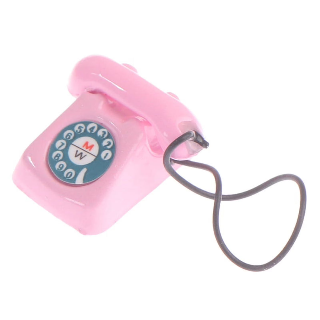 Retro Dollhouse Miniature Telephone Kids Toys M7692