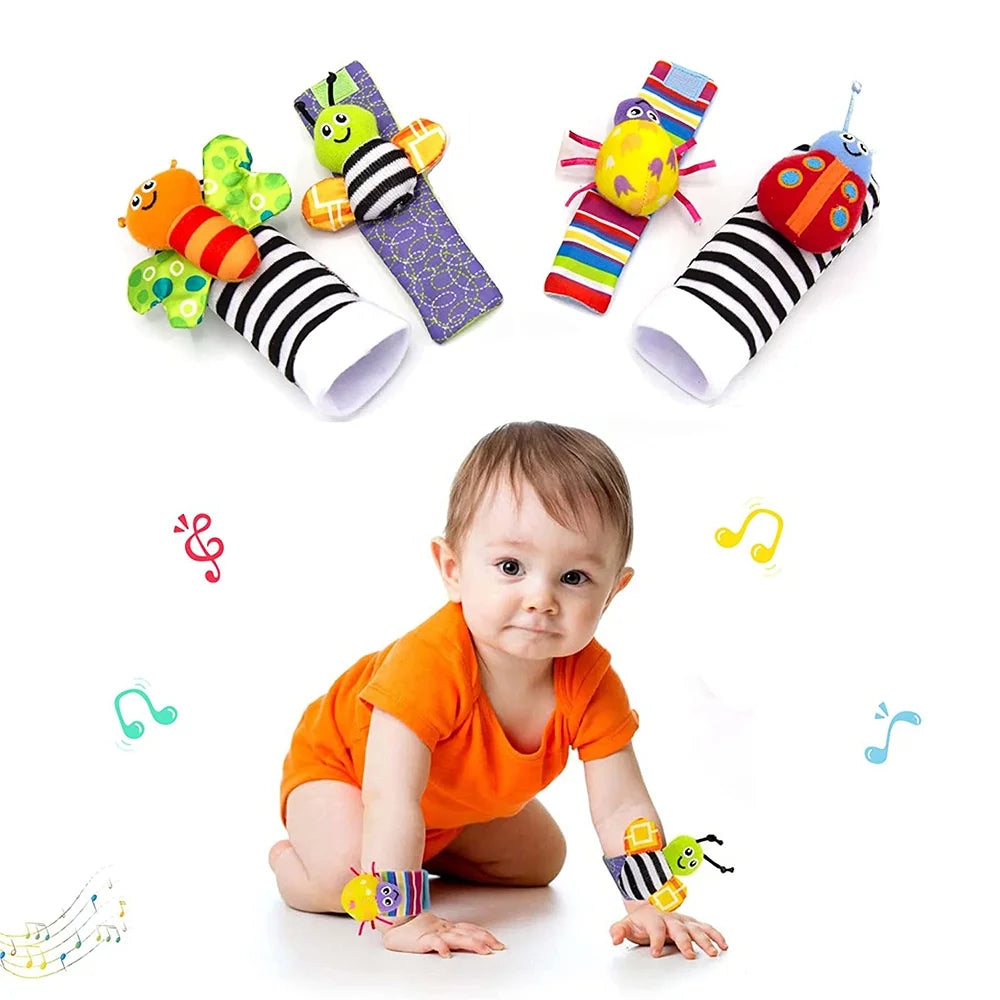 Baby Wrist Rattles and Foot Finders Socks I196788