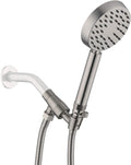 Brushed Nickel Handheld Shower Head with Stainless Steel Hose & Brass Holder, Pack of 2 H862