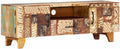 Hand Carved TV Cabinet Solid Reclaimed Wood G65557