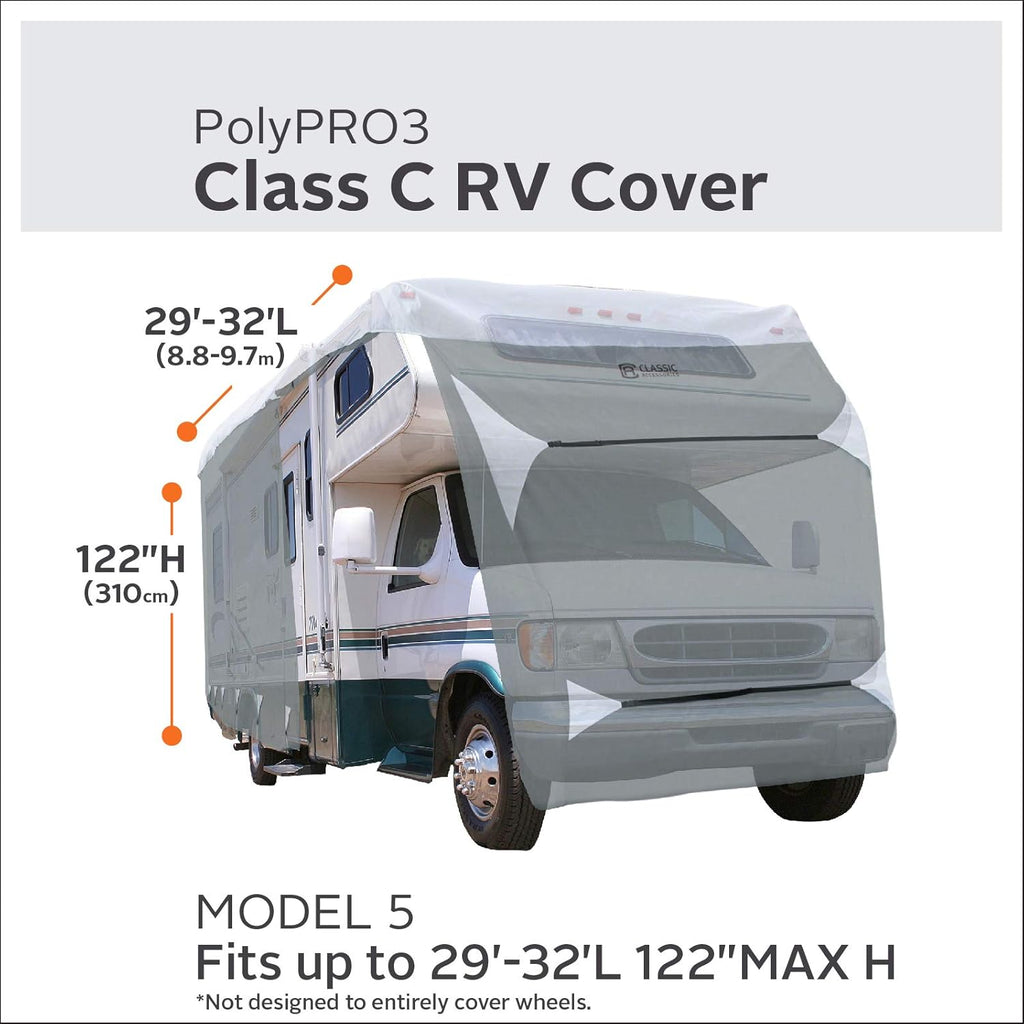 Grey Class C RV Cover Y260125
