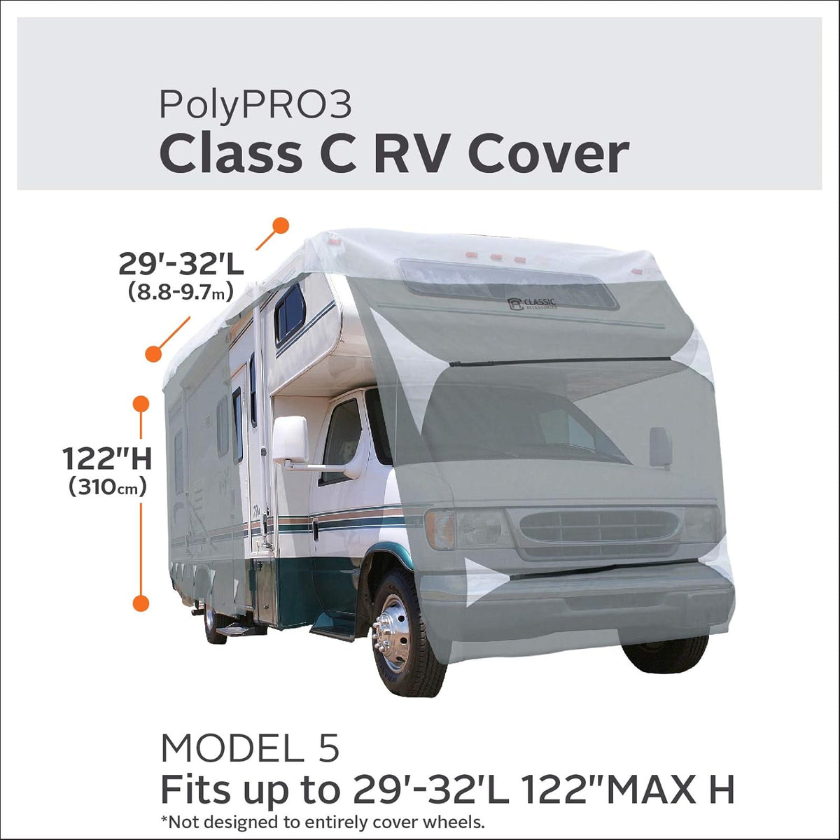 Grey Class C RV Cover Y260125