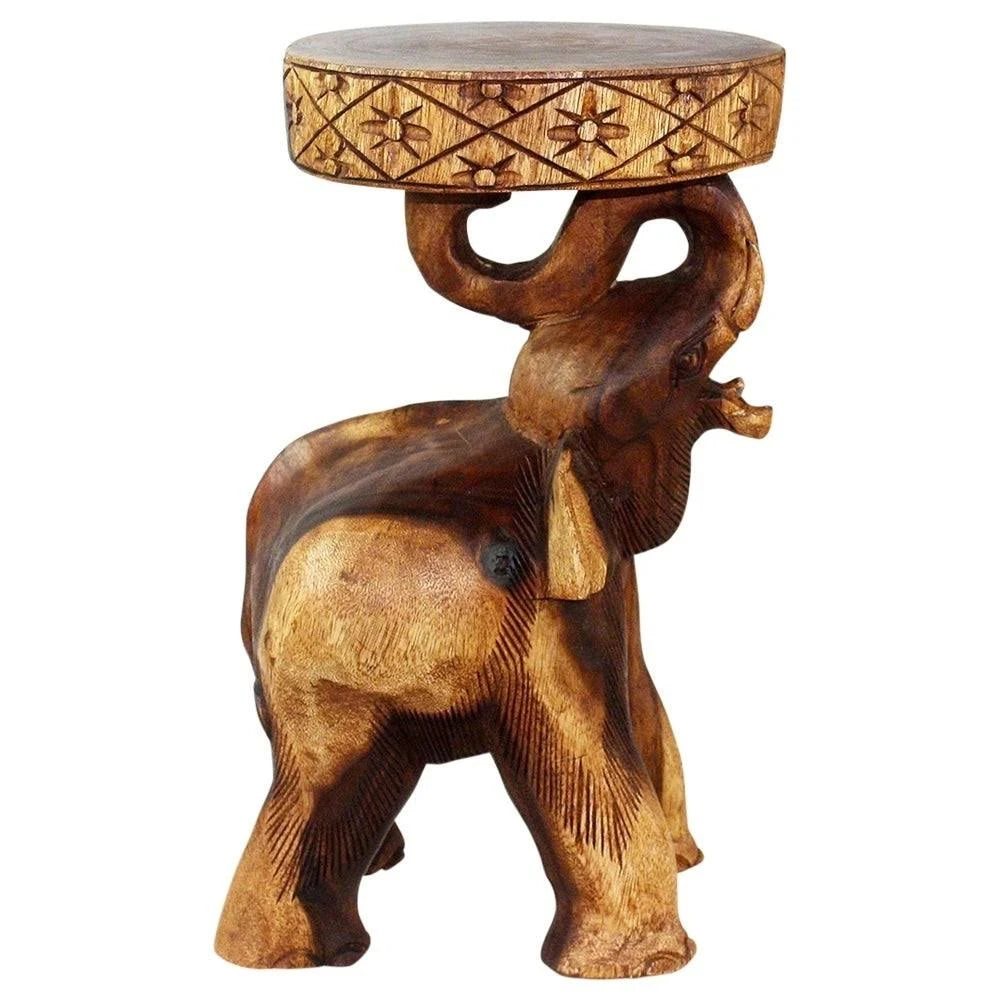 Walnut Oil Wood Elephant Stool G233