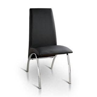 Black Faux Leather Arched Dining Chair (Set of 2) Y341342