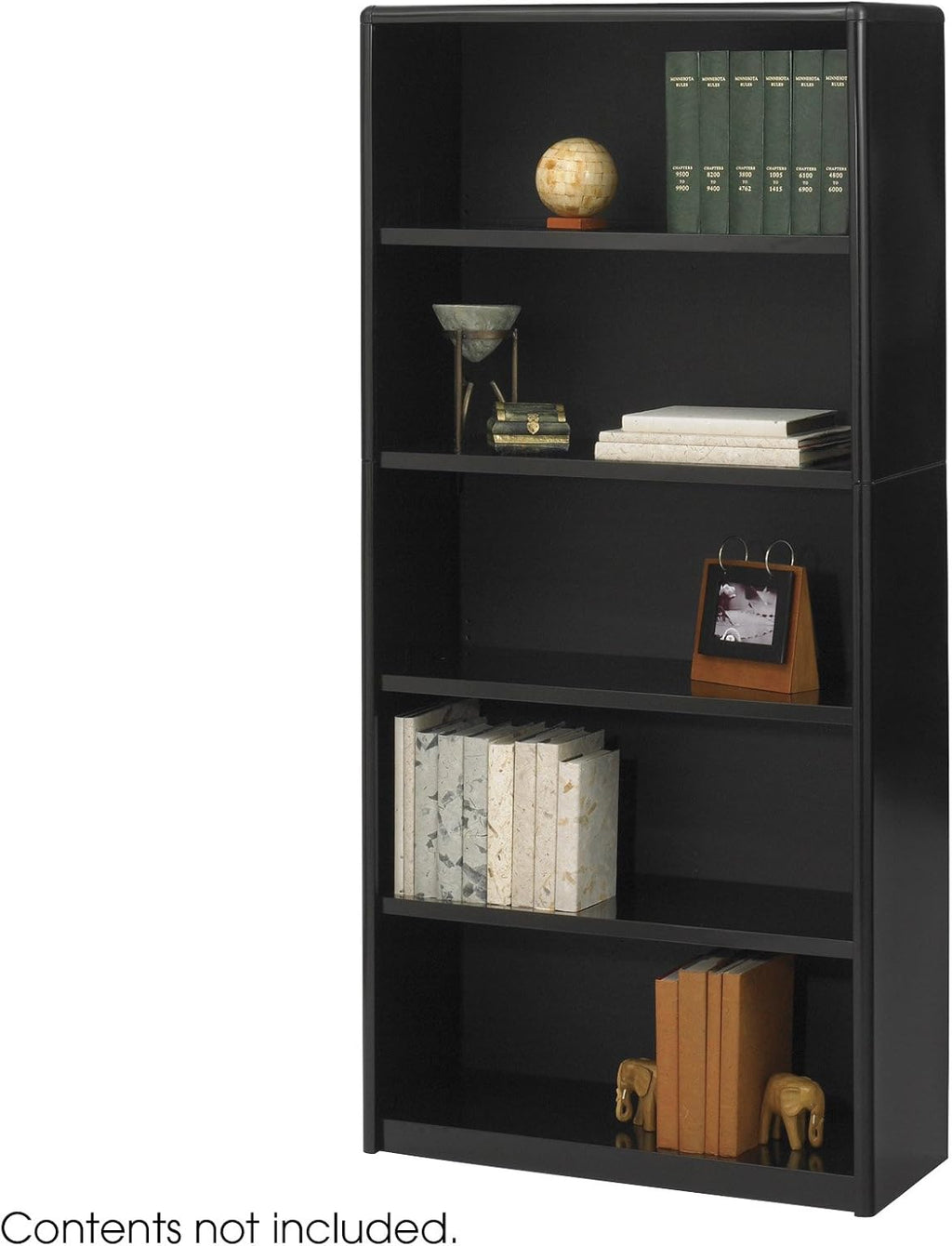 Black 5-Shelf Bookcase R267