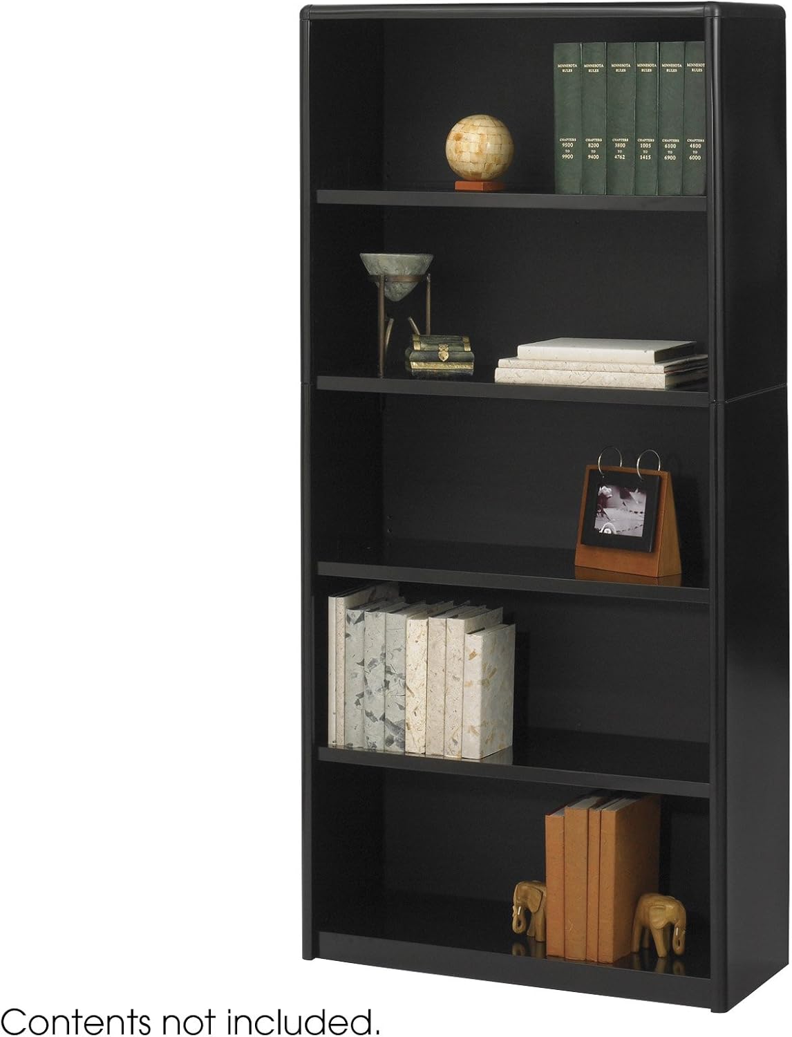 Black 5-Shelf Bookcase R267