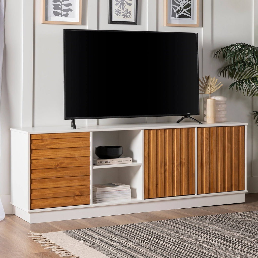 70-Inch Two-Tone 3-Door TV Console V51268