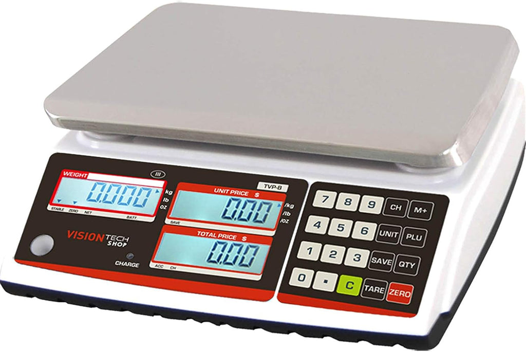 Price Computing Scale with Pole Display, 60lb Capacity, 0.01lb Readability Q5746