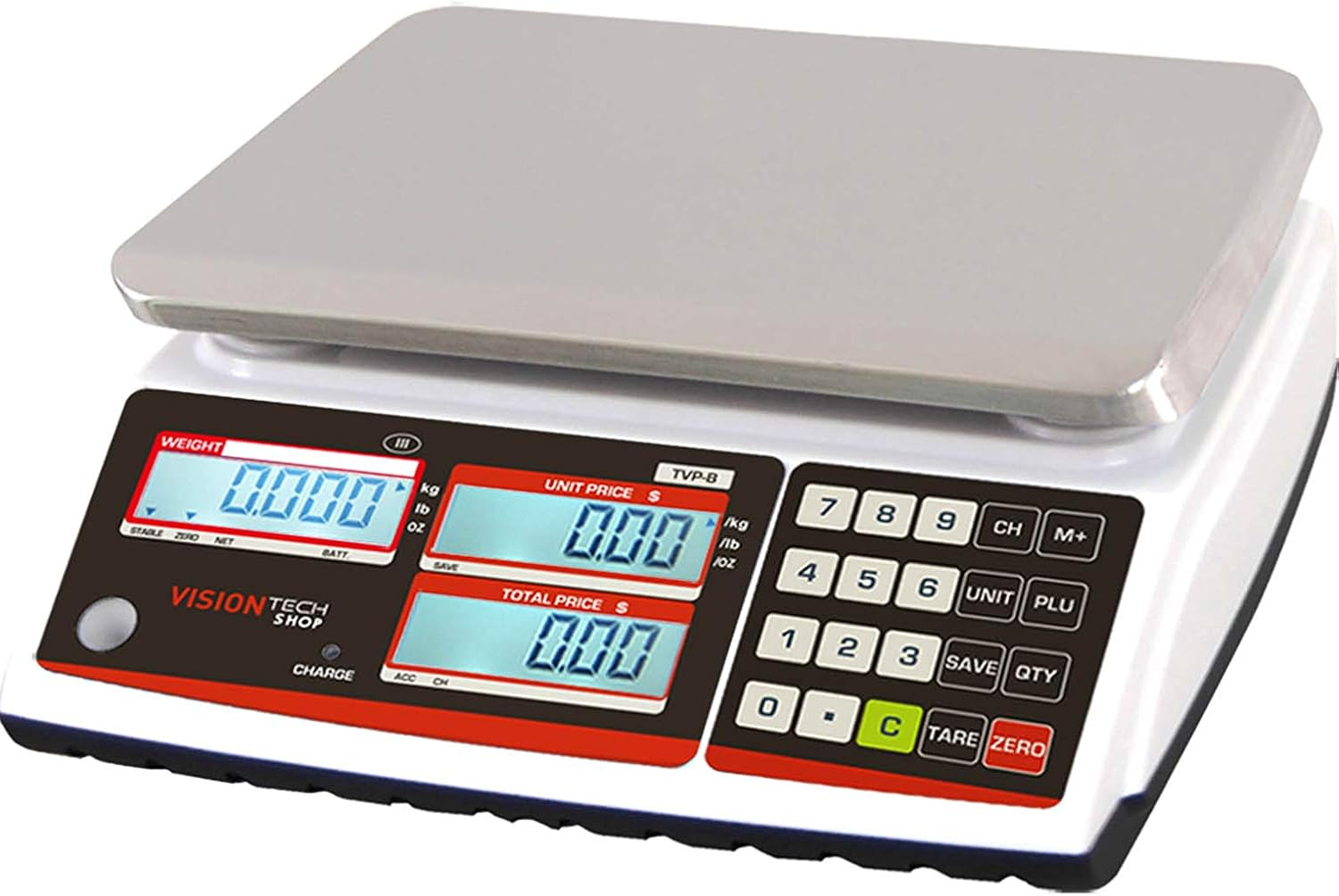 Price Computing Scale with Pole Display, 60lb Capacity, 0.01lb Readability Q5746