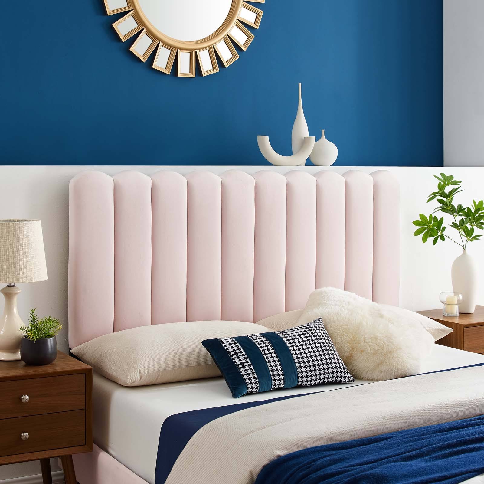 Pink Velvet Full/Queen Headboard U59100