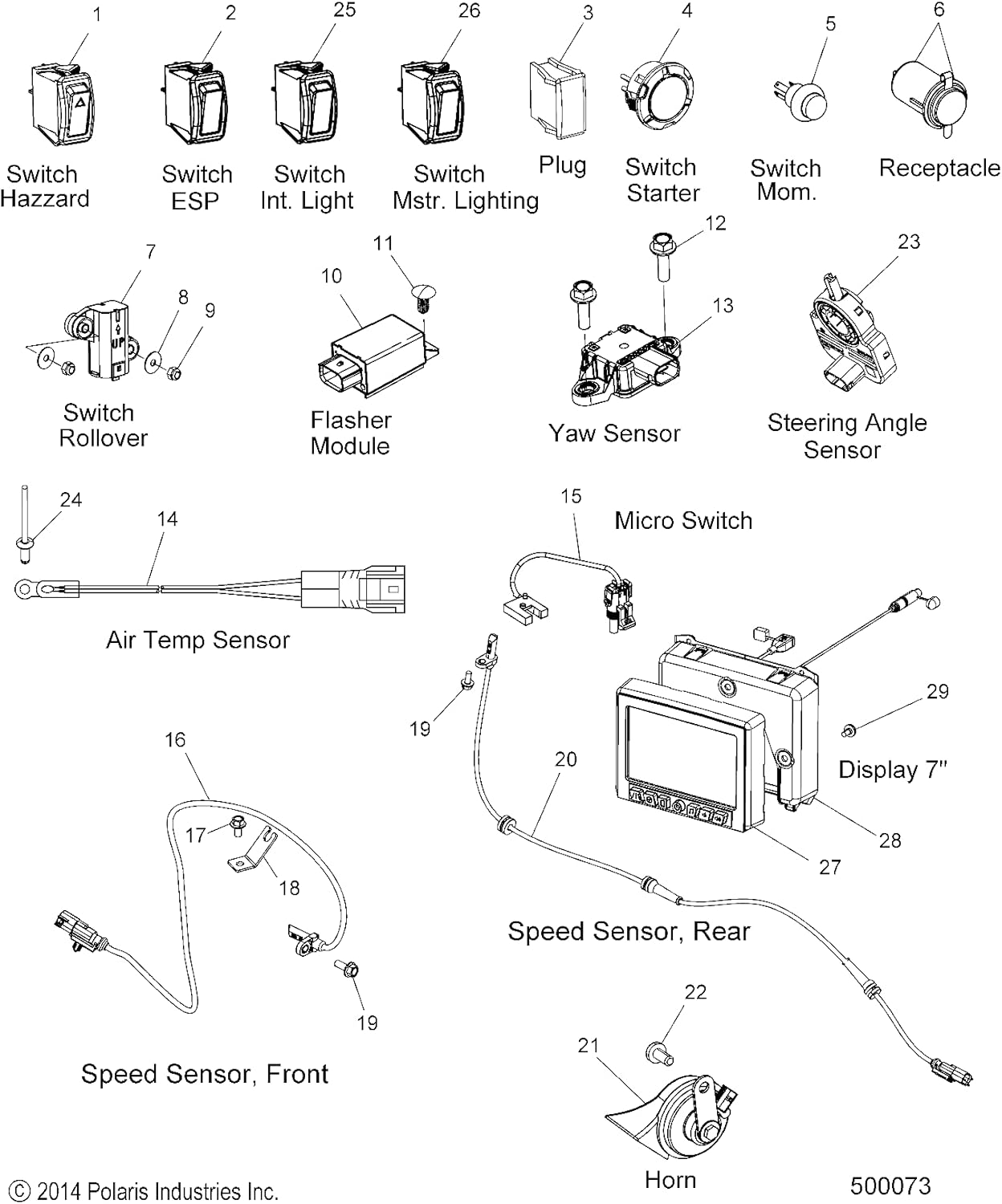 Genuine OEM Master Lighting Switch, SPDT, Qty 1 L8949