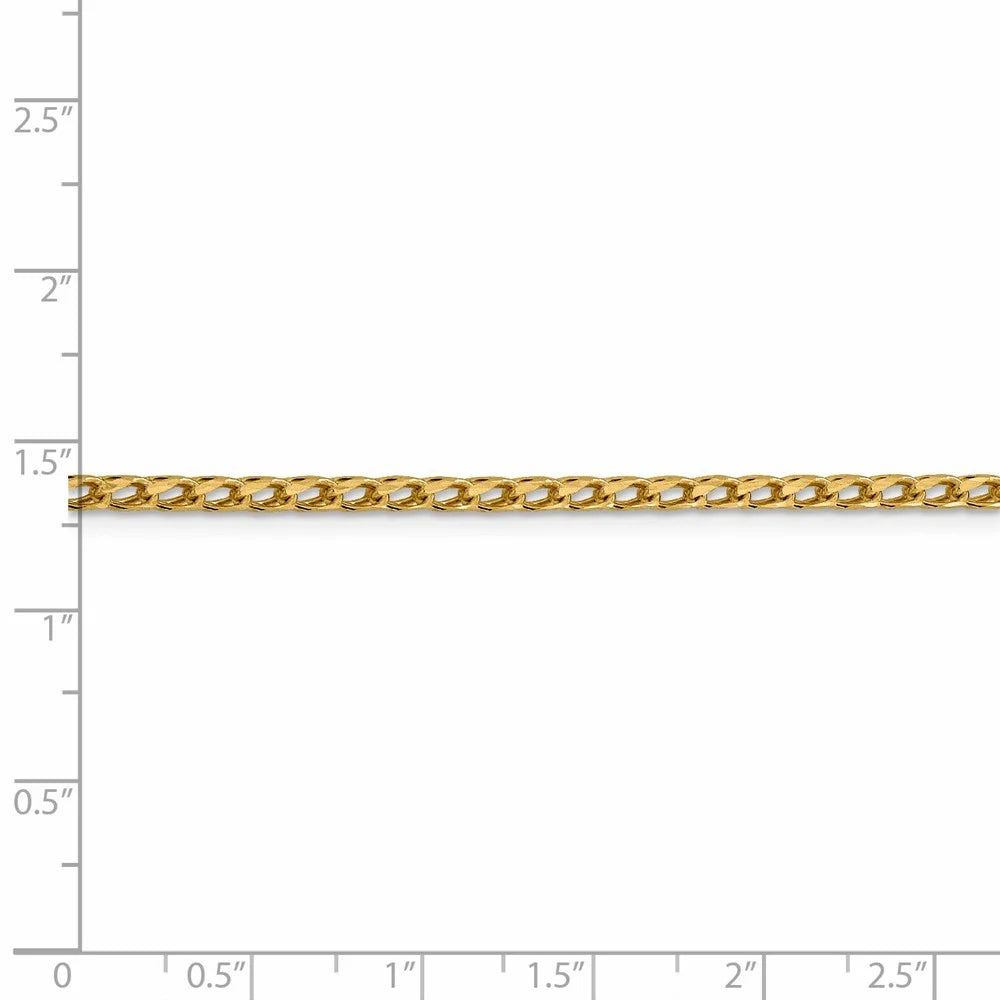 14kt Yellow Gold Diamond Cut Open Franco Chain 18 inch P65733