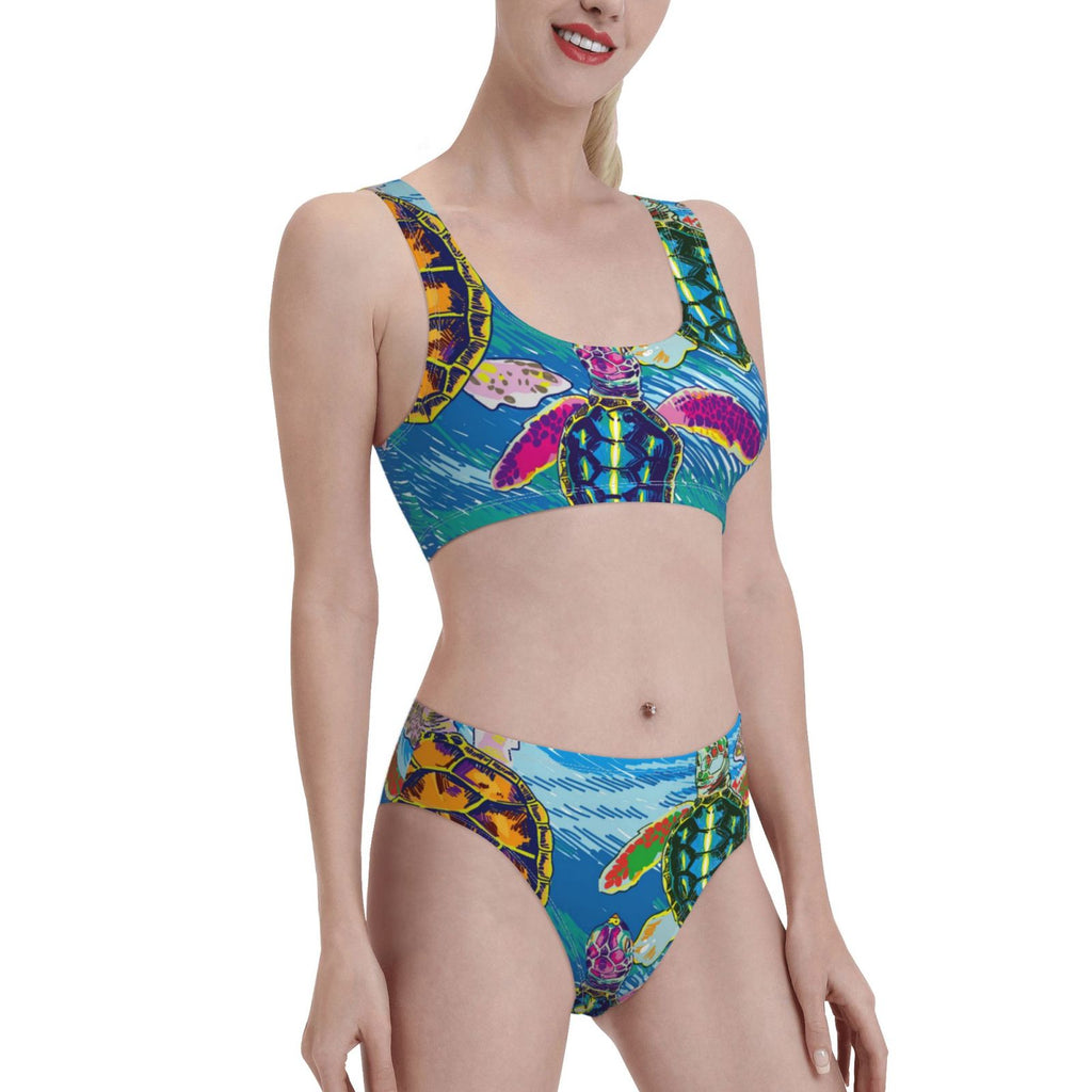 High Waisted Two Piece Swimsuit Bikini T832762