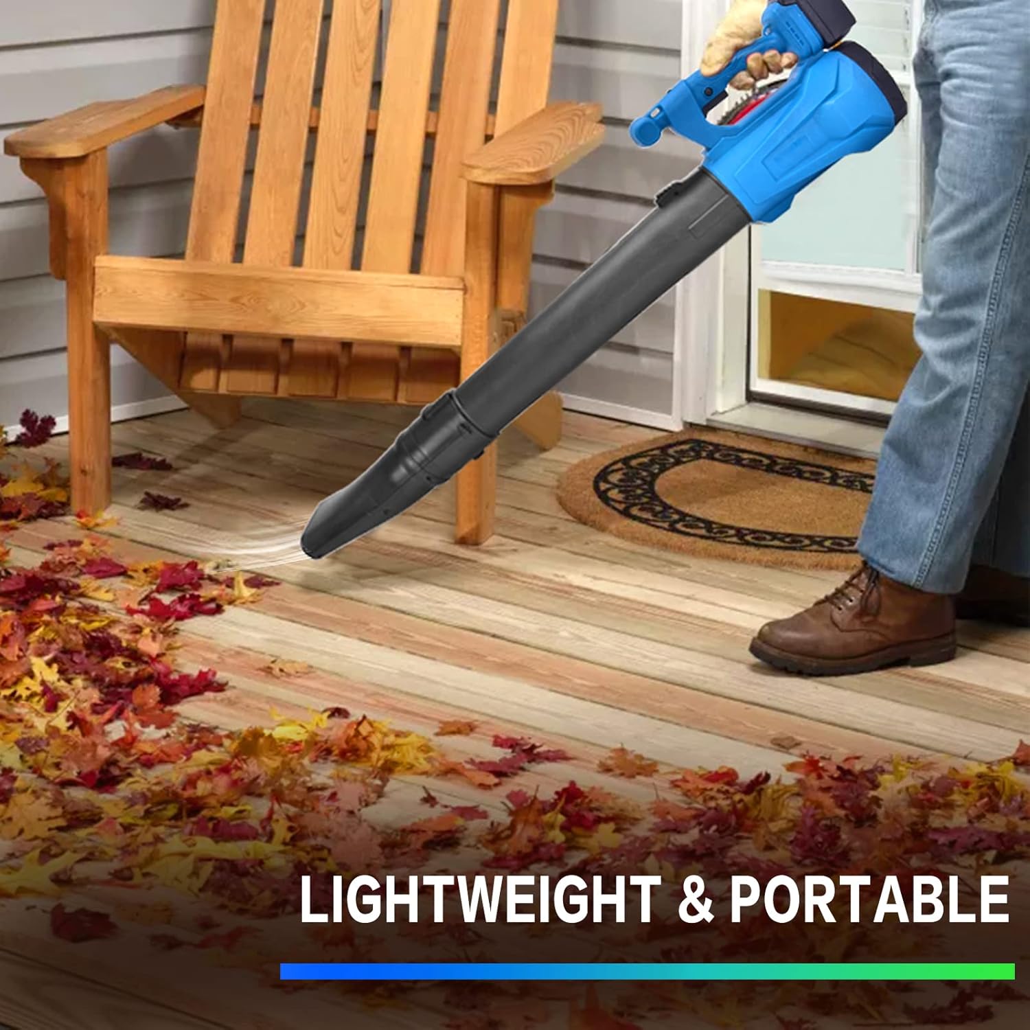 Cordless Leaf Blower with 4.0Ah Battery & Charger, 2 Section Tubes, 6-Speed Dial, Pack of 2 R68139