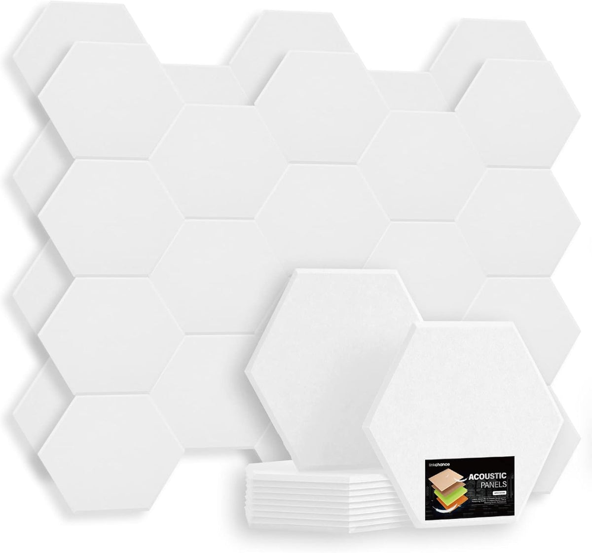 White 12 Pack Acoustic Panels Z707