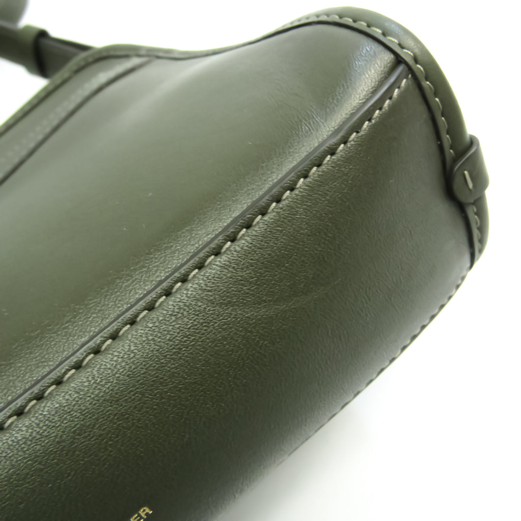 Leather Shoulder Bag Khaki V17394