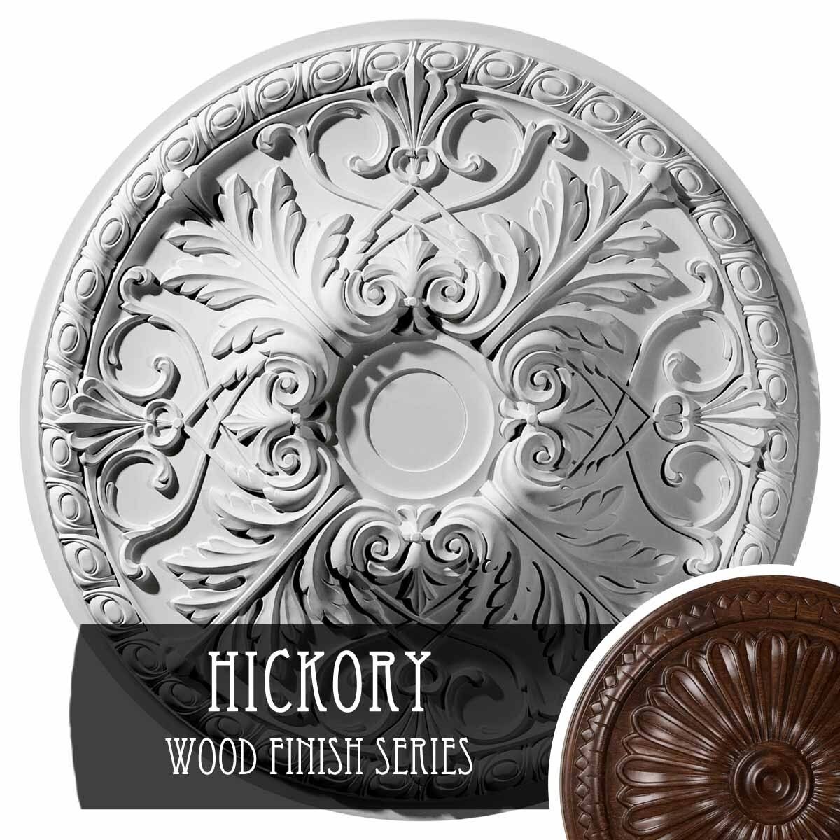 Hand-Painted Hickory Ceiling Medallion F395