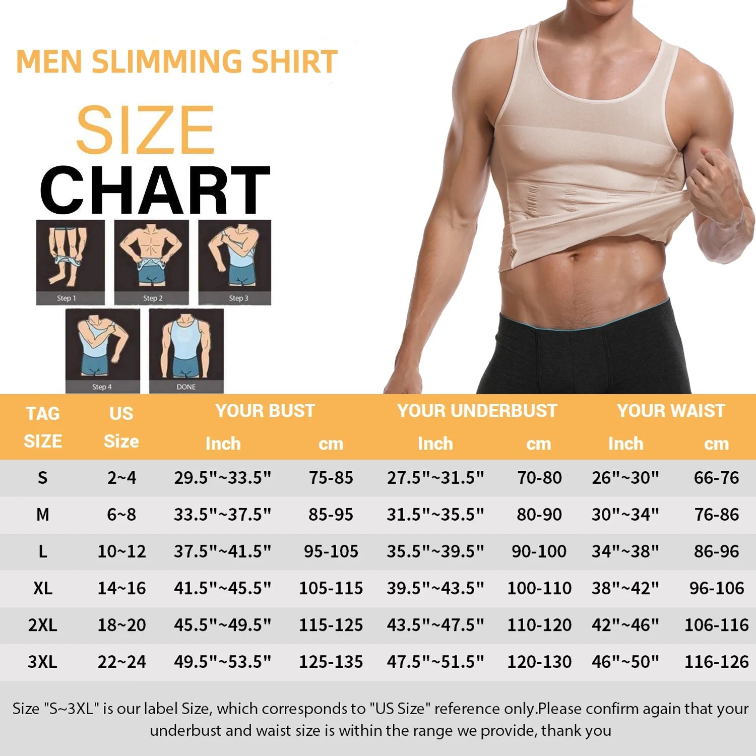 Mens Compression Undershirts Body Shaper Vest Tank Tops E189