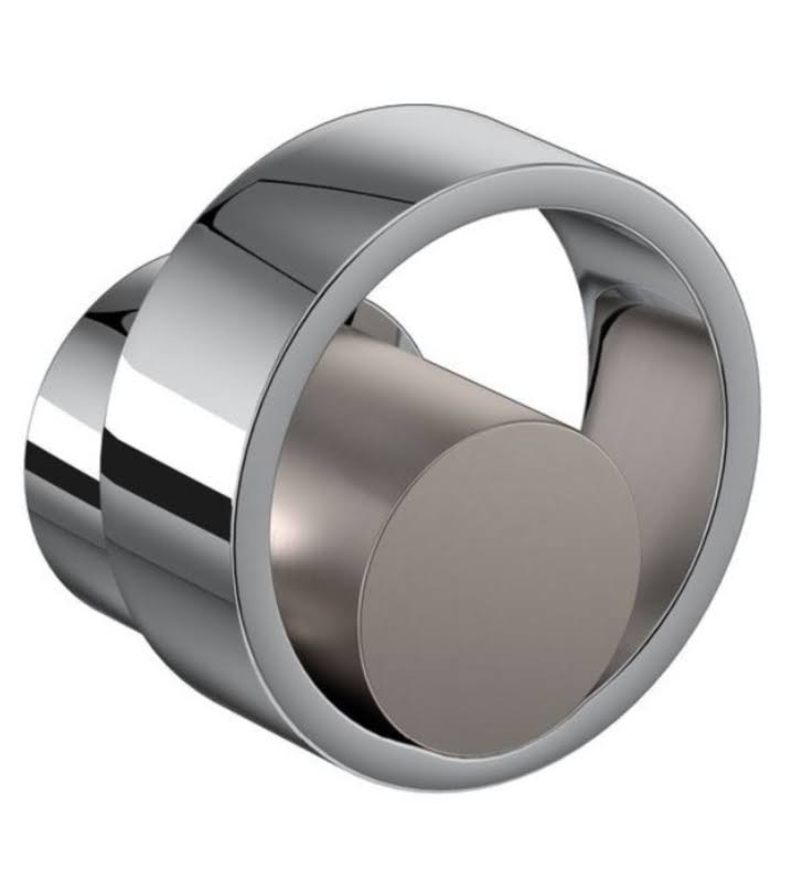 Satin Gold and Polished Chrome Trim with Circular Handle J38159