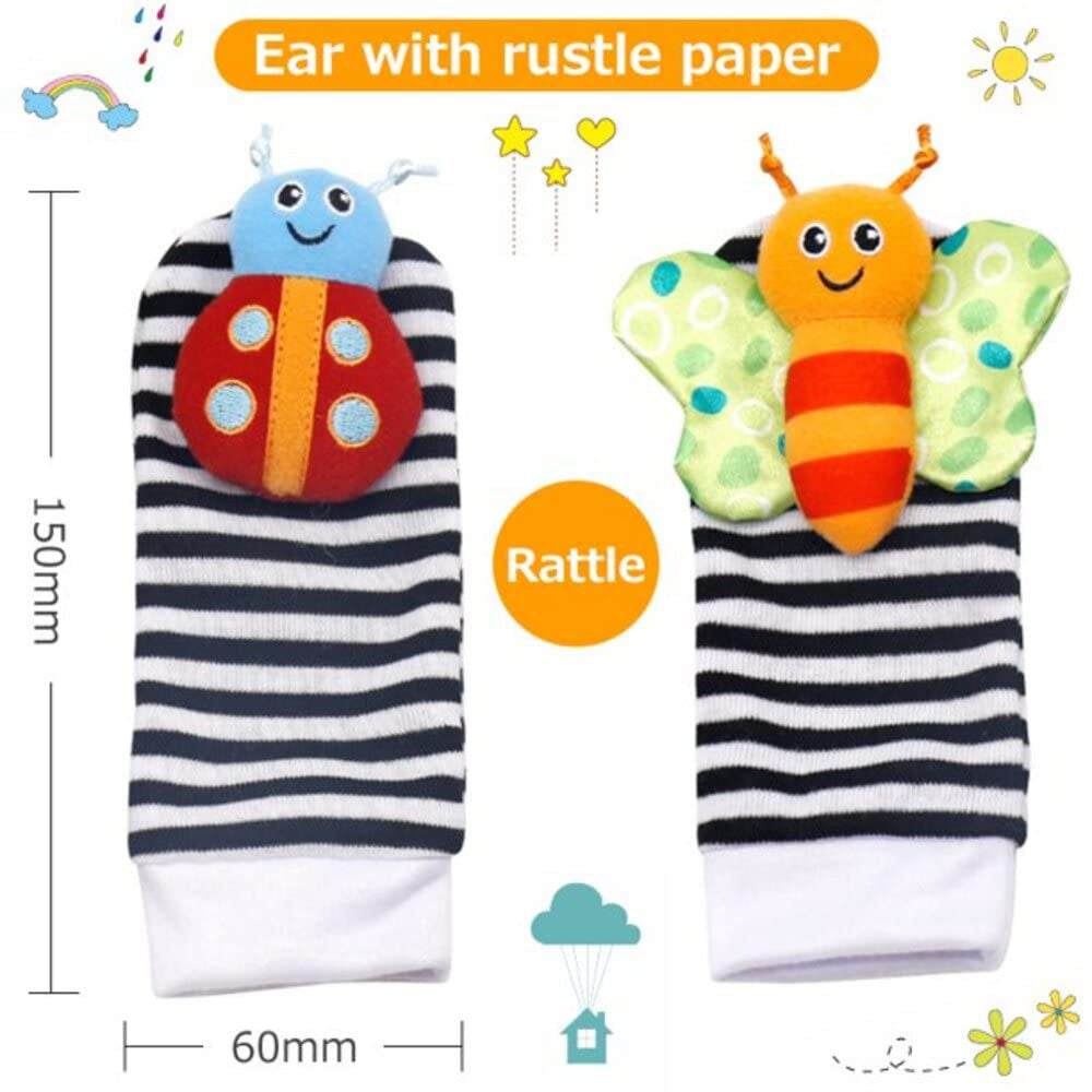 Baby Wrist Rattles and Foot Finders Socks I196788