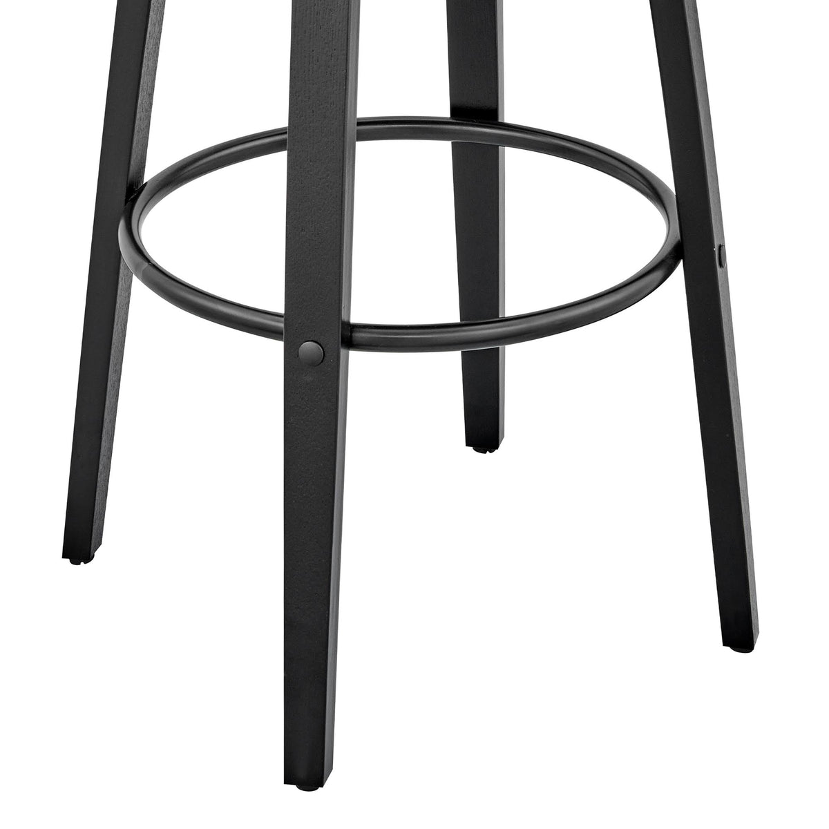 Gray and Black Leatherette Barstool with Cut Out Back W4767