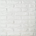 White Brick 3D Wall Panels, 19.7" x 19.7" (12 Pack) Z6637