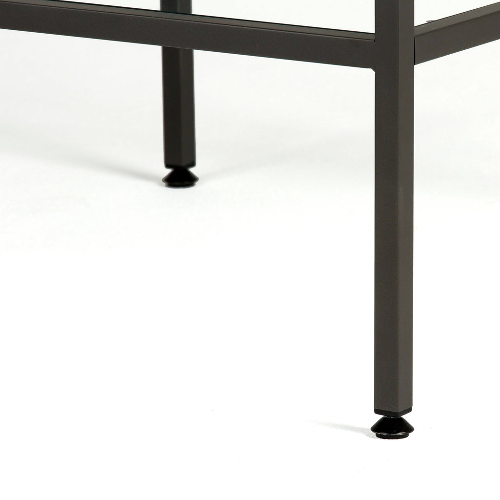 Pewter One Shelf End Table S4436