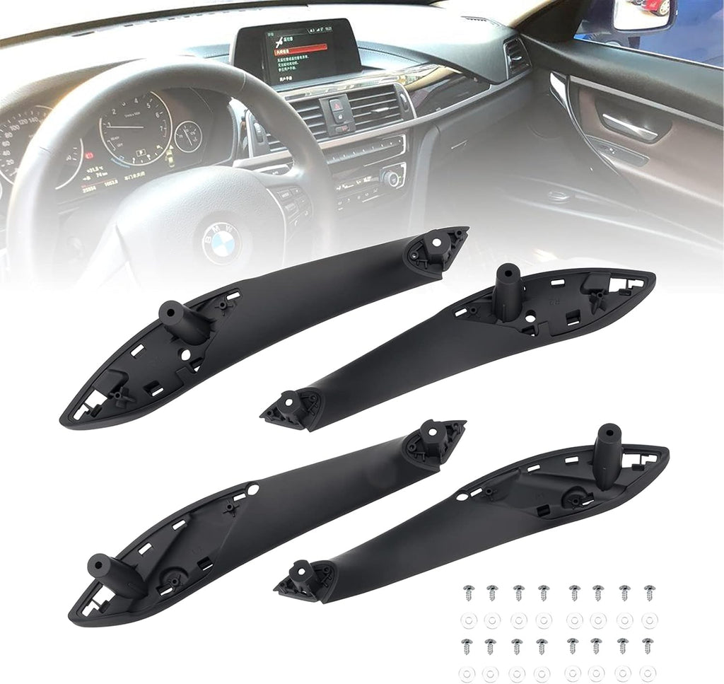 Carbon Fiber Inner Door Pull Handles Kit Replacement for BMW 3 Series 4 Series Pack of 2 U3261