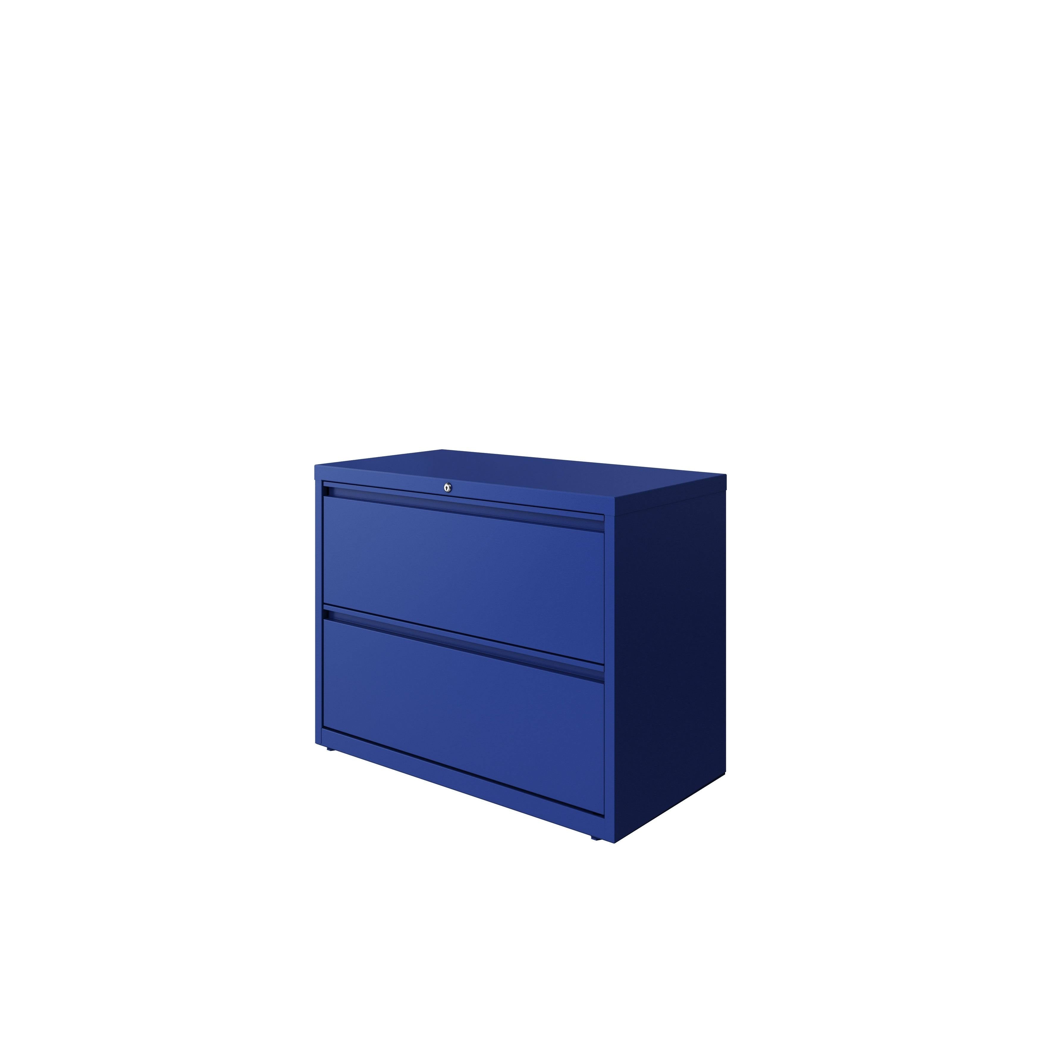 Classic Blue 2 Drawer Lateral File Cabinet A630