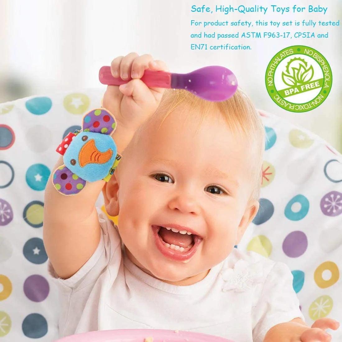 6 Pcs Baby Soft Rattle and Socks Toys Set C2929