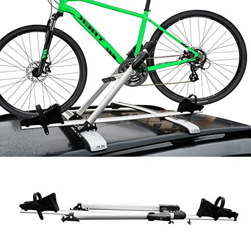 Universal Roof Mount Bike Rack, Fork Mount Bike Carrier, Aluminum, 1 Bike Capacity L697022