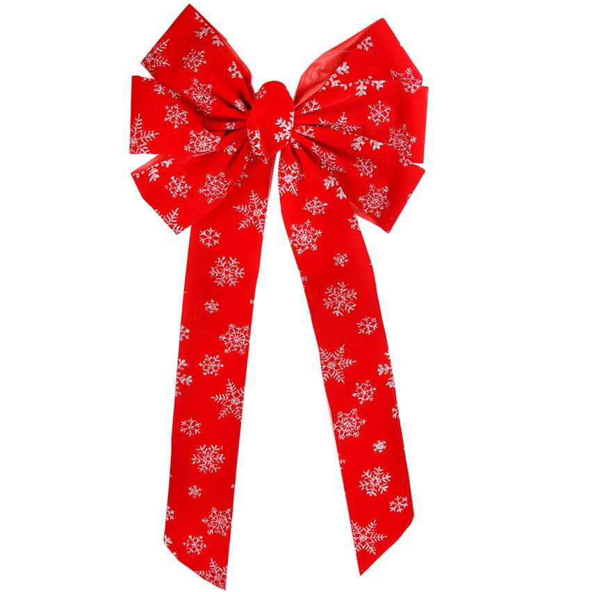 Glitter Snowflake Bow V205