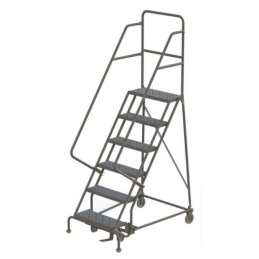 Rolling Ladder, Unassembled, Handrail, Platform, 70 in H Y516822