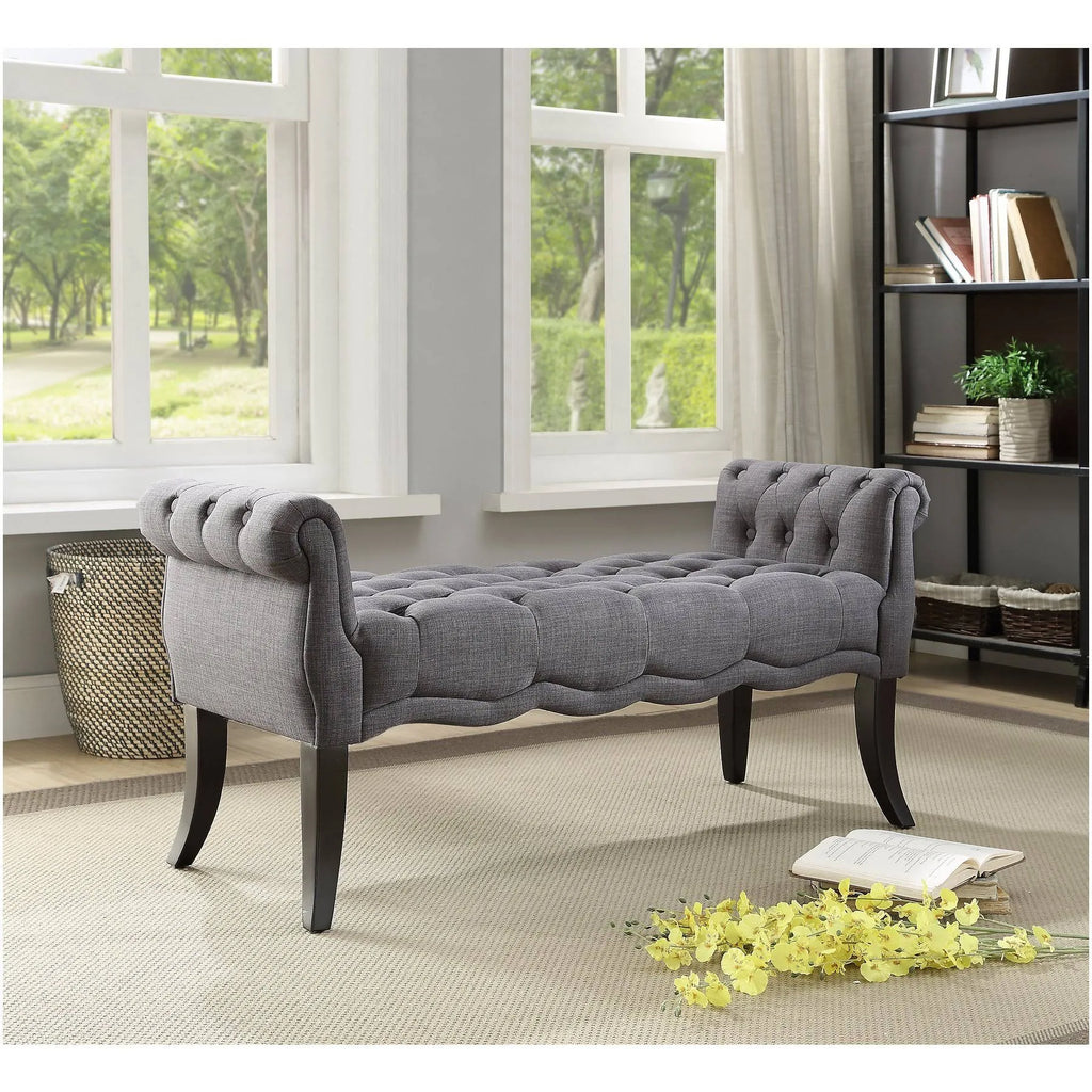 Charcoal Roll Arm Bench V664